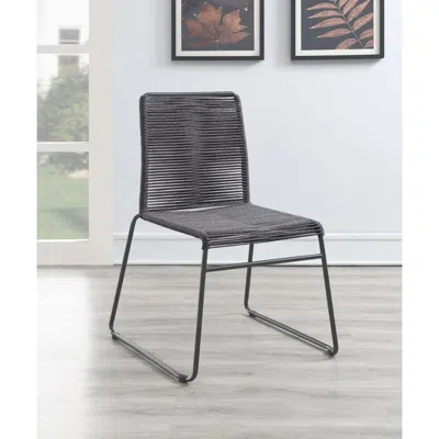 Coaster Co. Of America Jerome Upholstered Stackable Side Chairs (set Of 2) In Gray