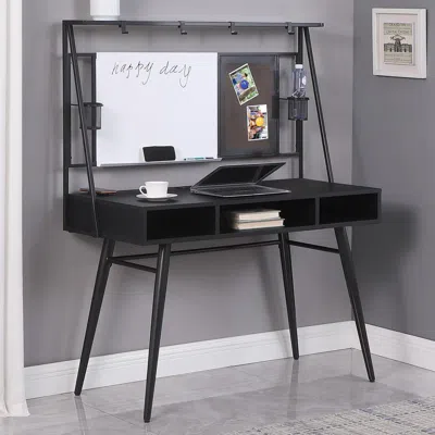 Coaster Co. Of America Jessie Writing Desk With Usb Ports Black And Metal