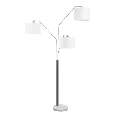 Coaster Co. Of America Jirou Trio Drum Shade Floor Lamp Stain Nickel
