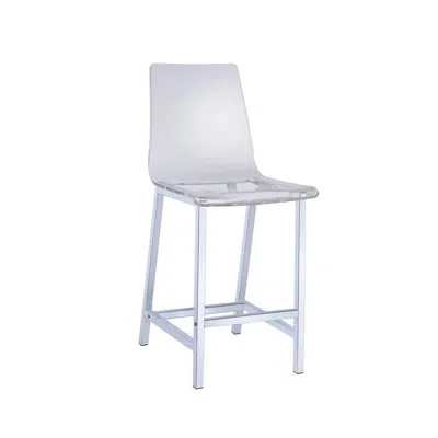 Coaster Co. Of America Juelia Counter Height Stools Chrome And Clear Acrylic (set Of 2)
