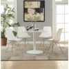 Coaster Co. Of America Juniper Armless Dining Chairs White And Chrome (set Of 2)