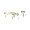 Coaster Co. Of America Kaelyn 3-piece Round Coffee And End Table Set Gold