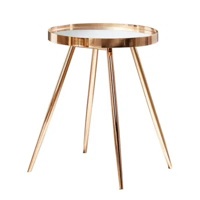 Coaster Co. Of America Kaelyn Round Mirror Top End Table Gold