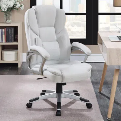 Coaster Co. Of America Kaffir Adjustable Height Office Chair White And Silver In Gray