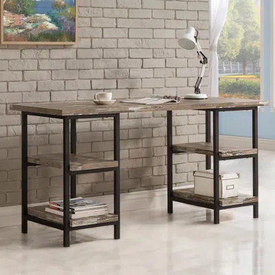 Coaster Co. Of America Kemper 4-shelf Writing Desk Salvaged Cabin