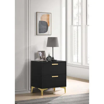 Coaster Co. Of America Kendall 2-drawer Nightstand Black And Gold