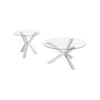 Coaster Co. Of America Kenzie 2-piece Round Coffee And End Table Set Chrome In Transparent