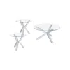 Coaster Co. Of America Kenzie 3-piece Round Coffee And End Table Set Chrome In White