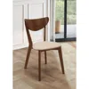 Coaster Co. Of America Kersey Dining Side Chairs With Curved Backs Beige And Chestnut (set Of 2)