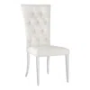 Coaster Co. Of America Kerwin Tufted Upholstered Side Chair (set Of 2) White And Chrome