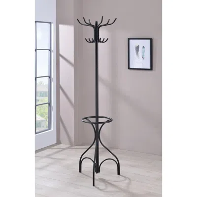 Coaster Co. Of America Kiefer Coat Rack With 12 Hooks Black