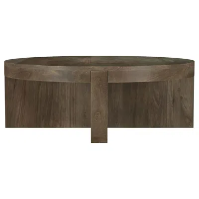 Coaster Co. Of America Kinkaid Round Solid Mango Wood Coffee Table Brown