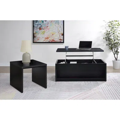 Coaster Co. Of America Knapp 2-piece Lift Top Coffee Table Set Black