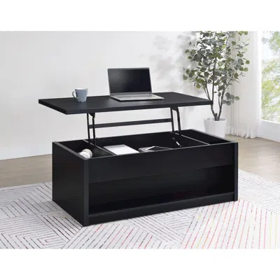 Coaster Co. Of America Knapp Lift Top Cocktail Coffee Table With Dual Drawers Black
