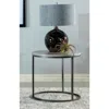 Coaster Co. Of America Lainey Faux Marble Round Top End Table Grey And Metal