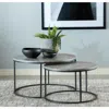 Coaster Co. Of America Lainey Round 2-piece Nesting Coffee Table Grey And Metal