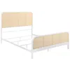Coaster Co. Of America Lanewood Open Cane Webbing Metal Queen Bed White In Neutral