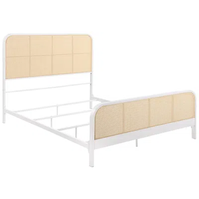 Coaster Co. Of America Lanewood Open Cane Webbing Metal Queen Bed White