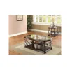 Coaster Co. Of America Laney 2-piece Glass Top Coffee And End Table Set Dark Merlot In Black