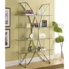 Coaster Co. Of America Larson 4-tier Bookcase Chrome And Clear