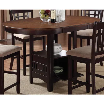 Coaster Co. Of America Lavon Oval Counter Height Table Light Chestnut And Espresso