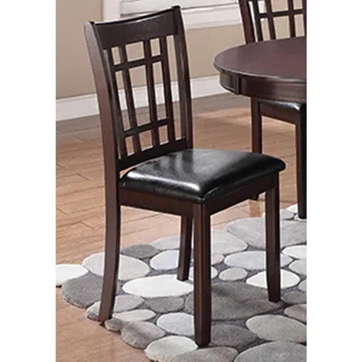 Coaster Co. Of America Lavon Padded Dining Side Chairs Espresso And Black (set Of 2) In Brown