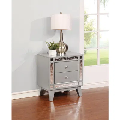 Coaster Co. Of America Leighton 2-drawer Nightstand Metallic Mercury