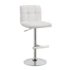 Coaster Co. Of America Lenny Adjustable Bar Stools Chrome And White (set Of 2)