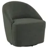 Coaster Co. Of America Leon Upholstered Barrel Accent Swivel Chair Hunter Green In Green