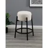 Coaster Co. Of America Leonard Upholstered Backless Round Stools White And Black (set Of 2)