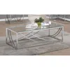 Coaster Co. Of America Lille Glass Top Rectangular Coffee Table Accents Chrome