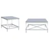 Coaster Co. Of America Lindley 2-piece Square Coffee And End Table Set Chrome