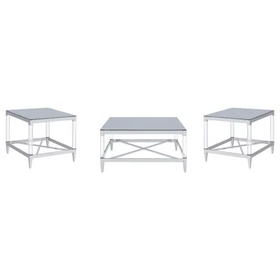 Coaster Co. Of America Lindley 3-piece Square Coffee And End Table Set Chrome
