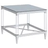 Coaster Co. Of America Lindley Square Tempered Mirror Acrylic Side End Table Chrome