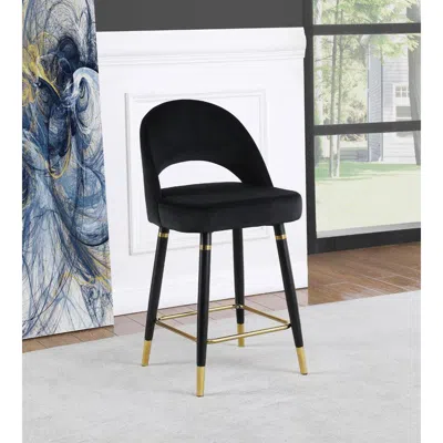 Coaster Co. Of America Lindsey Arched Back Upholstered Counter Height Stools Black (set Of 2)