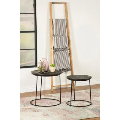 Coaster Co. Of America Loannis 2-piece Round Nesting Table Matte Black