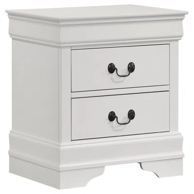 Coaster Co. Of America Louis Philippe 2-drawer Nightstand Bedside Table White