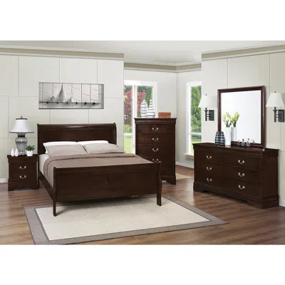 Coaster Co. Of America Louis Philippe Eastern King Panel Sleigh Bed Cappuccino