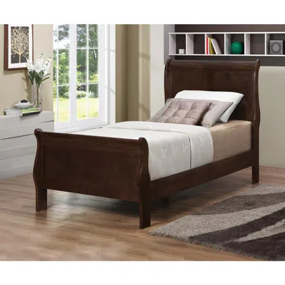 Coaster Co. Of America Louis Philippe Twin Panel Sleigh Bed Cappuccino