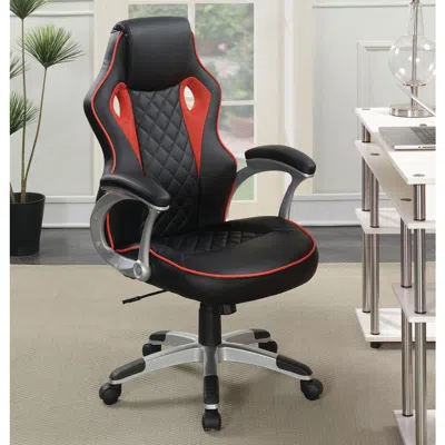 Coaster Co. Of America Lucas Upholstered Office Chair Black And Red