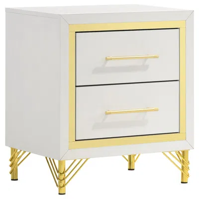 Coaster Co. Of America Lucia 2-drawer Nightstand Bedside Table White