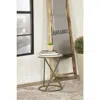 Coaster Co. Of America Malthe Round Accent Table With Marble Top White And Antique Gold