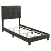 Coaster Co. Of America Mapes Upholstered Twin Panel Bed Charcoal In Gray