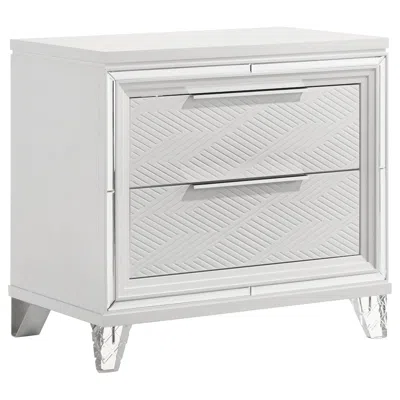 Coaster Co. Of America Marmore 2-drawer Nightstand Bedside Table White