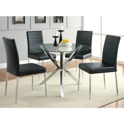 Coaster Co. Of America Maston Upholstered Dining Chairs Black (set Of 4) In Brown