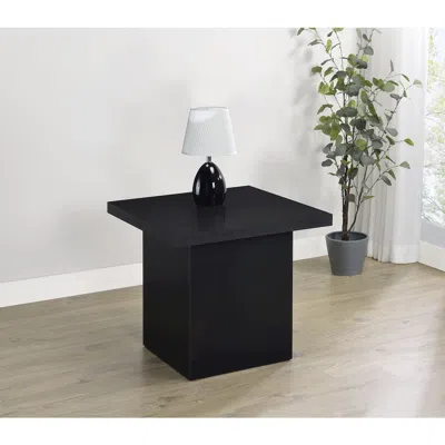 Coaster Co. Of America Max Square Engineered Laminate End Side Table Black