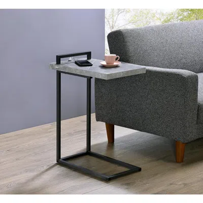 Coaster Co. Of America Maxwell C-shaped Accent Table Cement And Metal In Blue