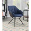 Coaster Co. Of America Mayer Upholstered Tufted Side Chairs (set Of 2) Blue And Brown