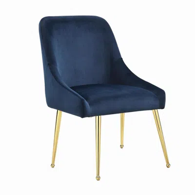 Coaster Co. Of America Mayette Parsons Wingback Dining Side Chairs Dark Ink Blue (set Of 2)