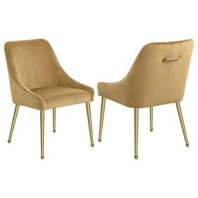 Coaster Co. Of America Mayette Upholstered Dining Side Chair Cognac (set Of 2)